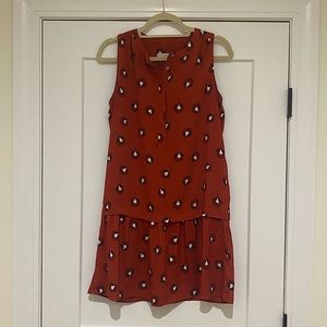 LOFT sleeveless button front dress
